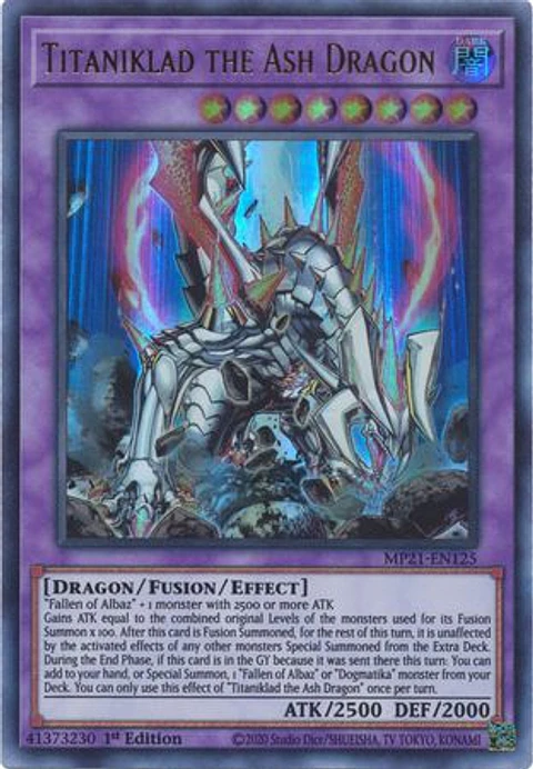 Titaniklad the Ash Dragon - MP21-EN125 - Ultra Rare 