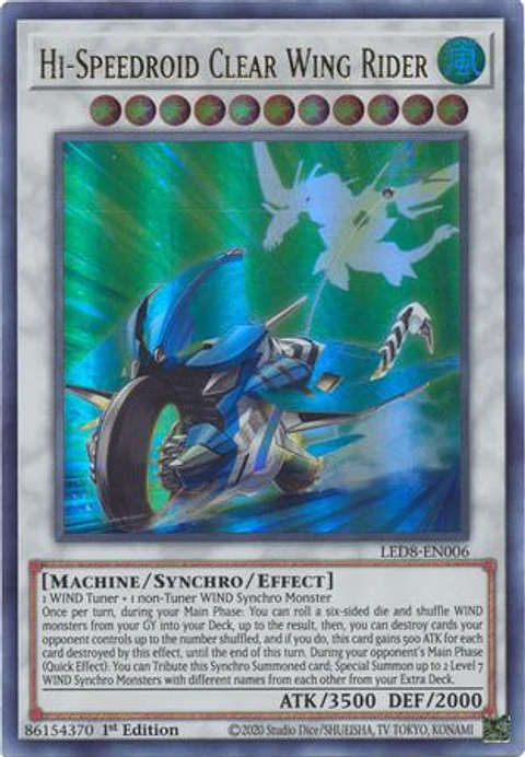 Hi-Speedroid Clear Wing Rider - LED8-EN006 - Ultra Rare