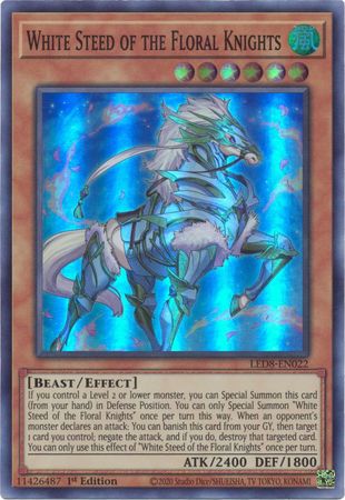 White Steed of the Floral Knights - LED8-EN022 - Super Rare 1