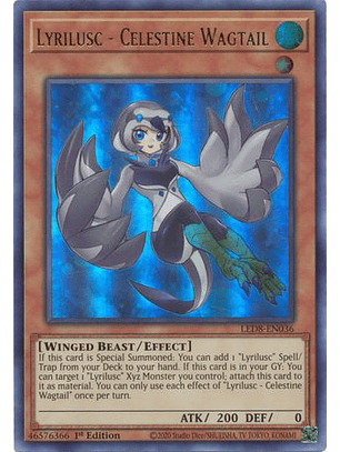 Lyrilusc - Celestine Wagtail - LED8-EN036 - Ultra Rare