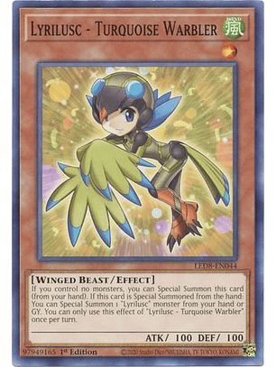 Lyrilusc - Turquoise Warbler - LED8-EN044 - Common