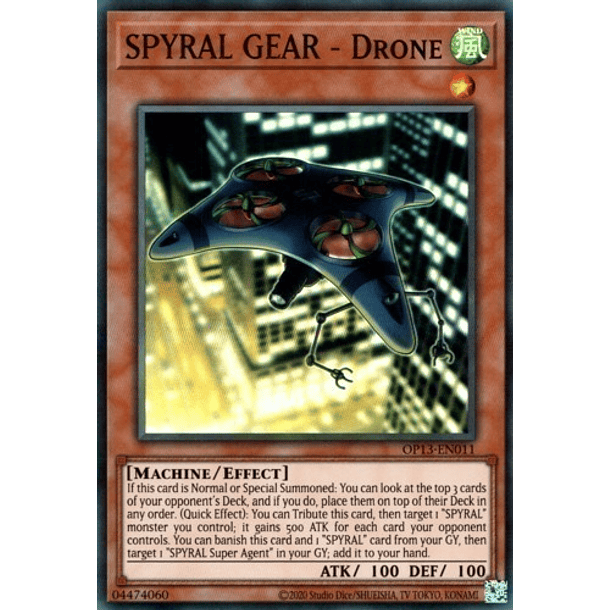 SPYRAL GEAR - Drone - OP13-EN011 - Super Rare (español)
