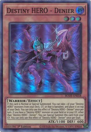 Destiny HERO - Denier - BODE-EN018 - Super Rare 1