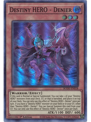 Destiny HERO - Denier - BODE-EN018 - Super Rare