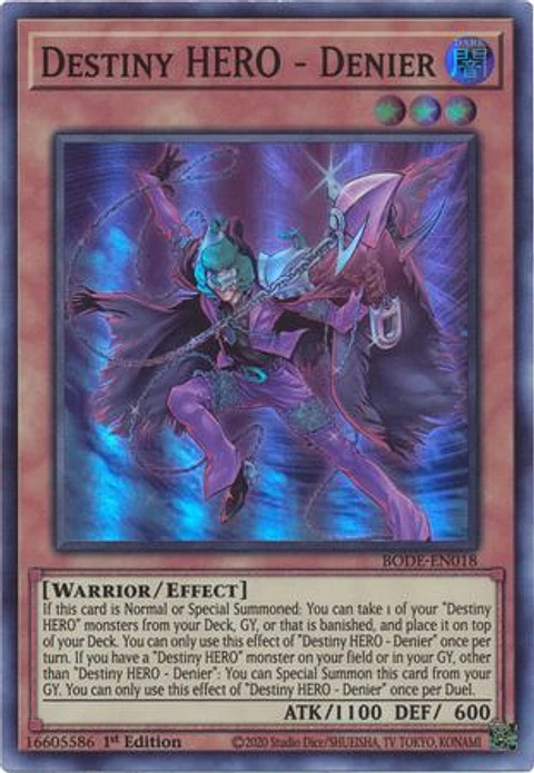 Destiny HERO - Denier - BODE-EN018 - Super Rare