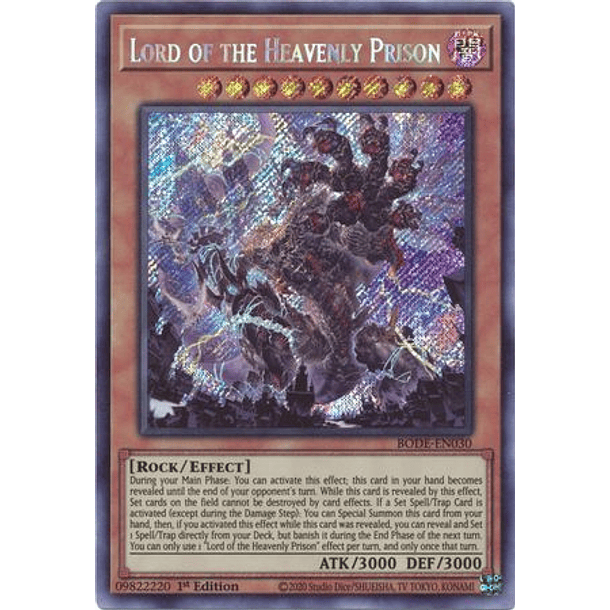 Lord of the Heavenly Prison - BODE-EN030 - Secret Rare