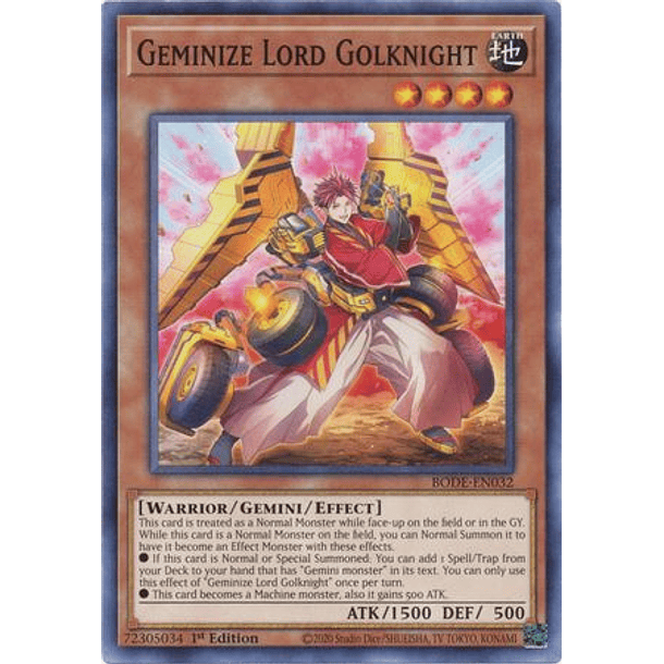 Geminize Lord Golknight - BODE-EN032 - Common