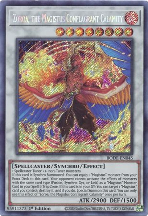 Zoroa, the Magistus Conflagrant Calamity - BODE-EN045 - Secret Rare