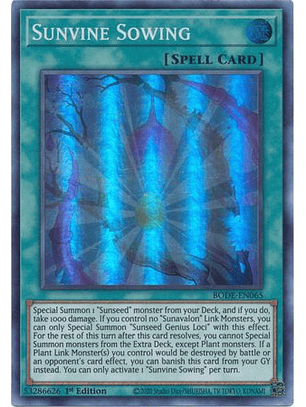 Sunvine Sowing - BODE-EN065 - Super Rare