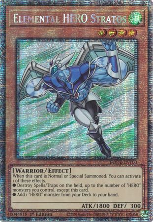 Elemental HERO Stratos - BODE-EN100 - Starlight Rare 1