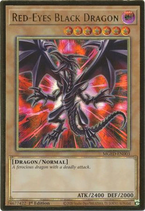 Red-Eyes Black Dragon - MGED-EN003 - Premium Gold Rare