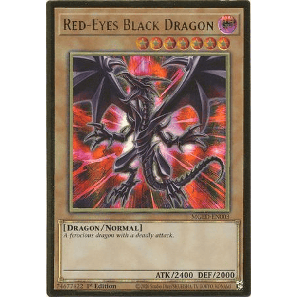 Red-Eyes Black Dragon - MGED-EN003 - Premium Gold Rare