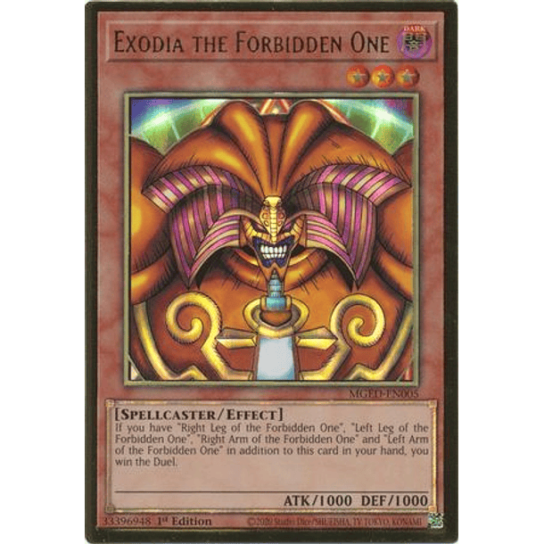 Exodia the Forbidden One - MGED-EN005 - Premium Gold Rare