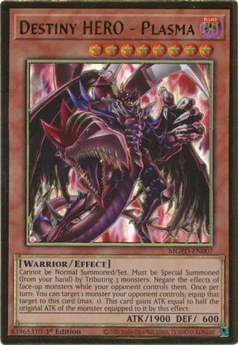 Destiny HERO - Plasma - MGED-EN007 - Premium Gold Rare