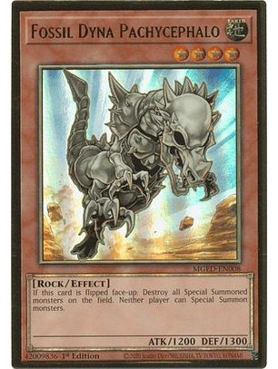 Fossil Dyna Pachycephalo - MGED-EN008 - Premium Gold Rare