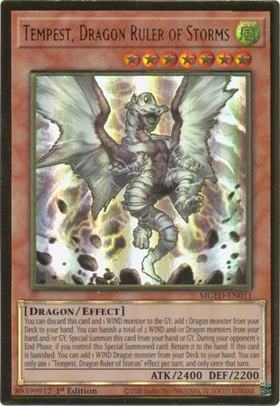 Tempest, Dragon Ruler of Storms - MGED-EN011 - Premium Gold Rare 1
