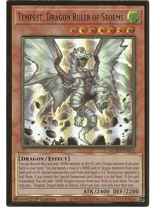 Tempest, Dragon Ruler of Storms - MGED-EN011 - Premium Gold Rare