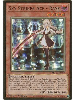 Sky Striker Ace - Raye - MGED-EN017 - Premium Gold Rare