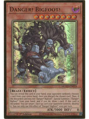 Danger! Bigfoot! - MGED-EN018 - Premium Gold Rare