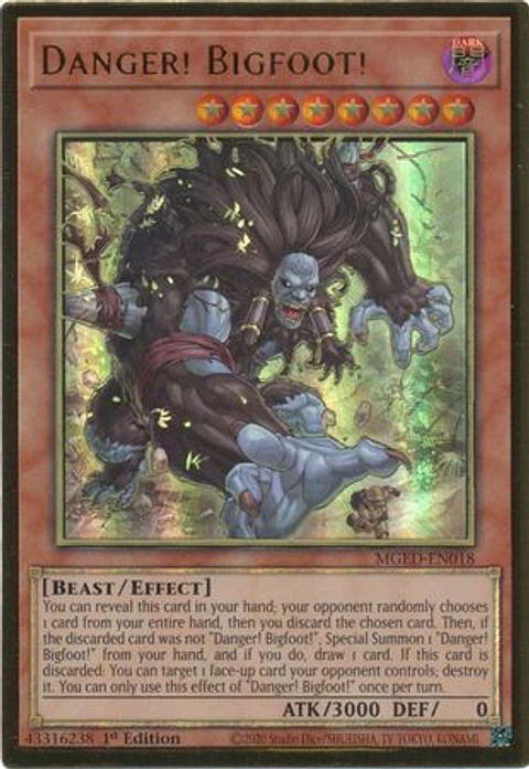 Danger! Bigfoot! - MGED-EN018 - Premium Gold Rare