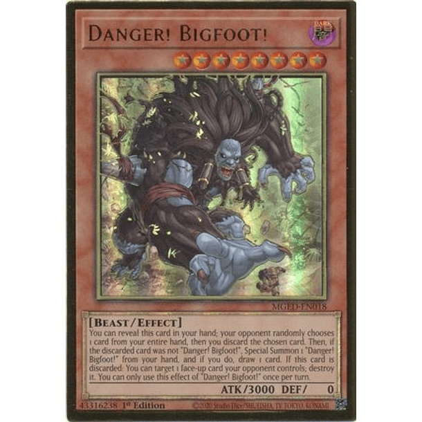 Danger! Bigfoot! - MGED-EN018 - Premium Gold Rare