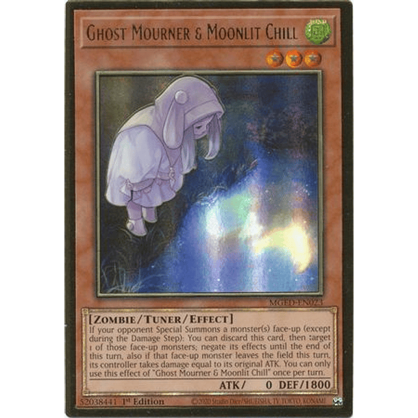 Ghost Mourner & Moonlit Chill (alternate art) - MGED-EN023 - Premium Gold Rare