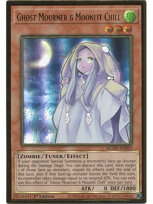 Ghost Mourner & Moonlit Chill - MGED-EN023 - Premium Gold Rare