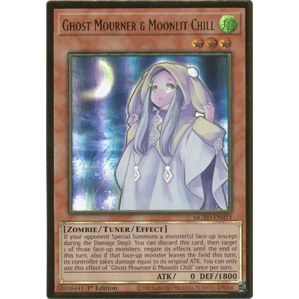 Ghost Mourner & Moonlit Chill - MGED-EN023 - Premium Gold Rare