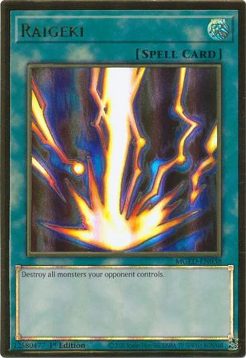Raigeki - MGED-EN038 - Premium Gold Rare 