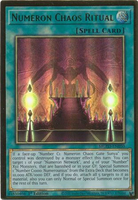Numeron Chaos Ritual - MGED-EN050 - Premium Gold Rare