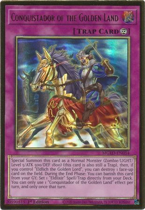 Conquistador of the Golden Land - MGED-EN054 - Premium Gold Rare