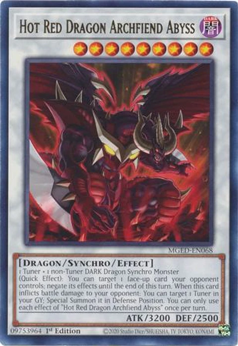 Hot Red Dragon Archfiend Abyss - MGED-EN068 - Rare