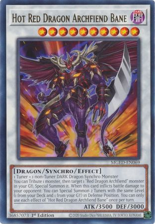 Hot Red Dragon Archfiend Bane - MGED-EN069 - Rare 1