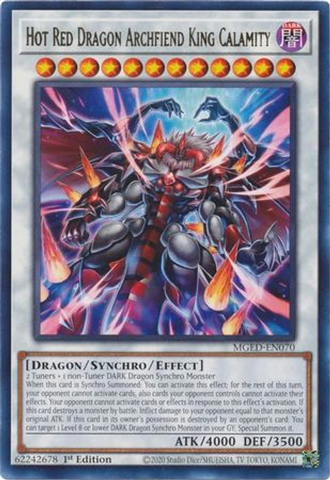Hot Red Dragon Archfiend King Calamity - MGED-EN070 - Rare