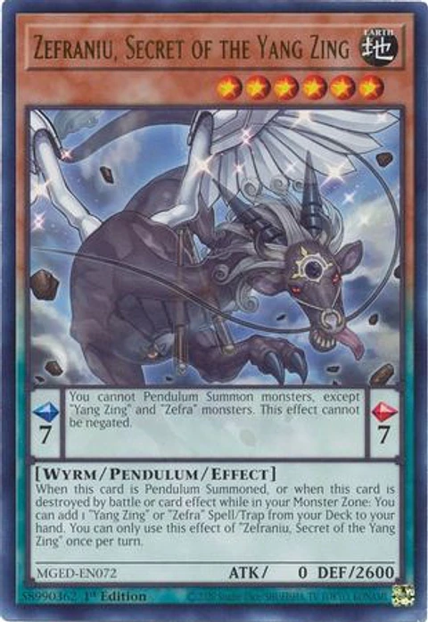 Zefraniu, Secret of the Yang Zing - MGED-EN072 - Rare