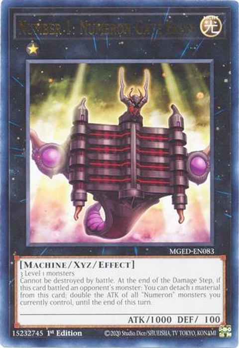 Number 1: Numeron Gate Ekam - MGED-EN083 - Rare 