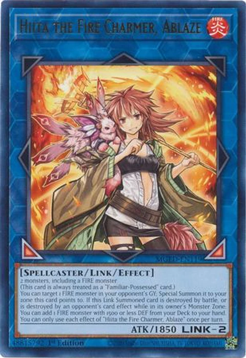 Hiita the Fire Charmer, Ablaze - MGED-EN119 - Rare 