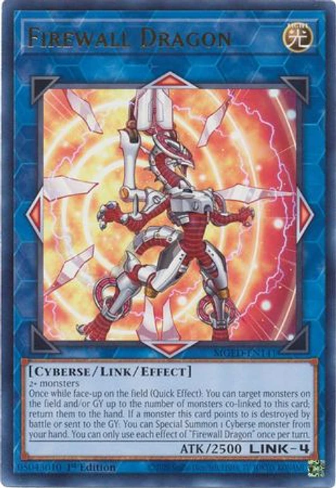 Firewall Dragon (red alternate art) - MGED-EN141 - Rare