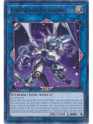 Firewall Dragon (purple alternate art) - MGED-EN141 - Rare 