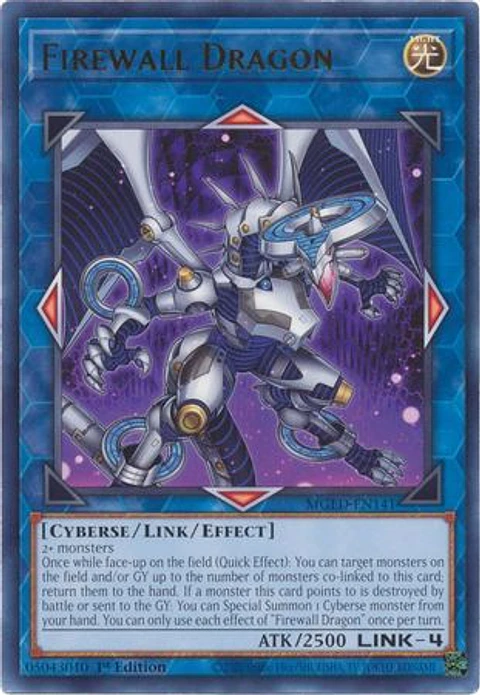 Firewall Dragon (purple alternate art) - MGED-EN141 - Rare 