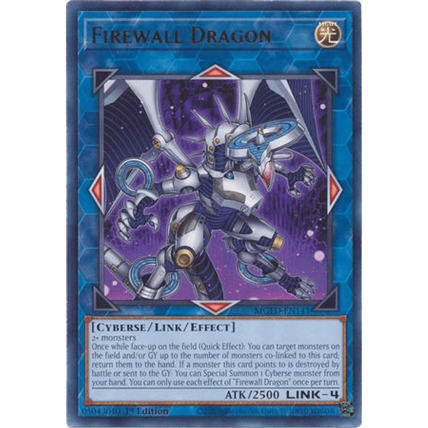 Firewall Dragon (purple alternate art) - MGED-EN141 - Rare 