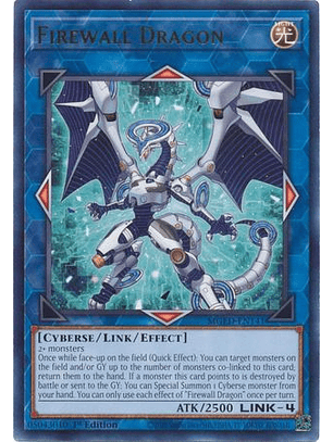 Firewall Dragon (teal alternate art) - MGED-EN141 - Rare