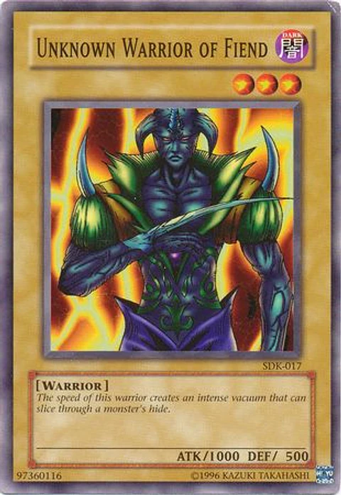 Unknown Warrior of Fiend - SDK-017 - Common