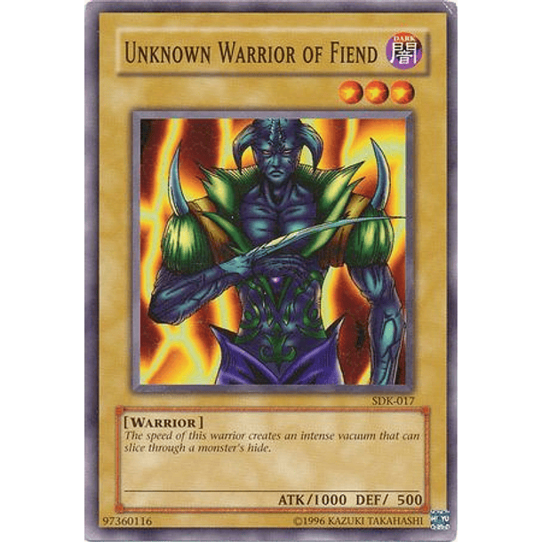 Unknown Warrior of Fiend - SDK-017 - Common