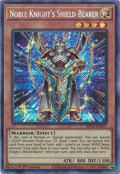 Noble Knight's Shield-Bearer - BROL-EN017 - Secret Rare
