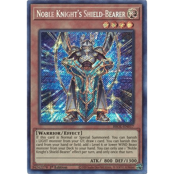 Noble Knight's Shield-Bearer - BROL-EN017 - Secret Rare