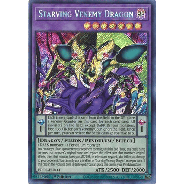 Starving Venemy Dragon - BROL-EN034 - Secret Rare