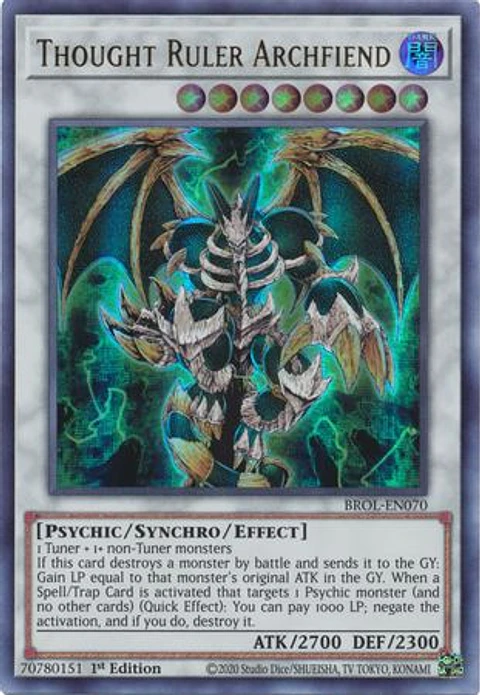 Thought Ruler Archfiend - BROL-EN070 - Ultra Rare