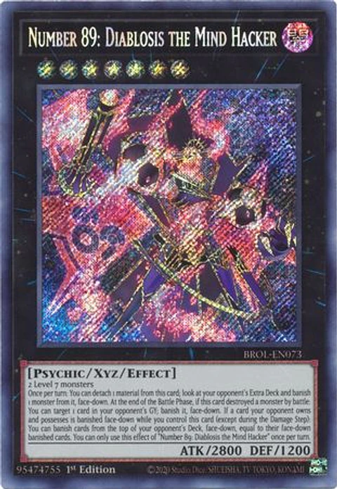 Number 89: Diablosis the Mind Hacker - BROL-EN073 - Secret Rare