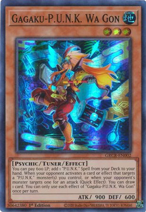 Gagaku-P.U.N.K. Wa Gon - GRCR-EN002 - Super Rare